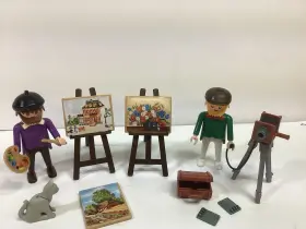 5504-5501 Playmobil Set 5404 Victorian Artist Complete And 5401 Photographer Nc - 1989