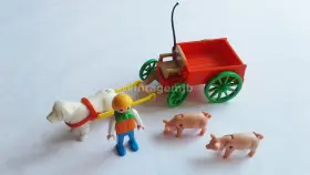 5505 Playmobil Vintage Farm Child And Cart Victorian Mansion 5300-100% Complete