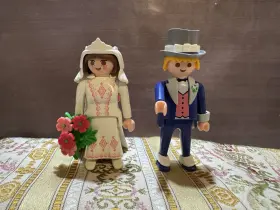5509 Playmobil #5509 Victorian Wedding Bride And Groom Figures Vintage