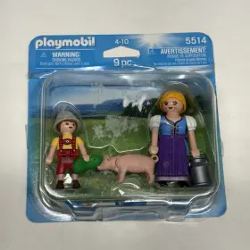 5514 Playmobil 9 Piece Toy Playset Farmer Child Pig Lederhosen New Sealed Nip