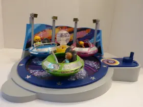 5554 Playmobil Spinning Spaceships Amusement Park Ride - Complete Set