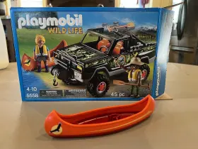 5558 Playmobil Wild Life Pick-up With Canoe