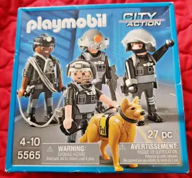 5565 Playmobil Set City Action Police Tactical Unit Team Nib