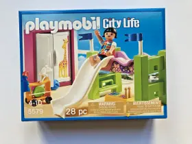 5579 Playmobil Nib City Life #5579 Modern Childrens Room With Loft Bed Slide /htf
