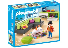 5584 Playmobil Modern Living Room Dollhouse Furniture New