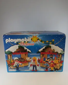 5587 Playmobil Christmas Market Play Set No. New In Sealed Box Retired