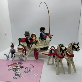 5601 Playmobil Vintage 1994 Victorian Horse Drawn Wedding Carriage No