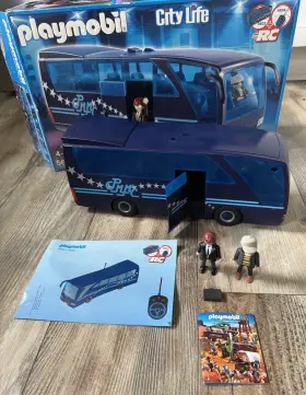 5603 Playmobil Oop City Life #5603 Pop Star Tourbus - Complete With Box And Instructions