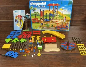 5612 Playmobil City Life Playground Set #5612 Merry-go-round Swing Missing Pieces