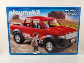 5615 Playmobil Pick-up Truck Red Big Wheels Off Road Convertible New 2013 Htf