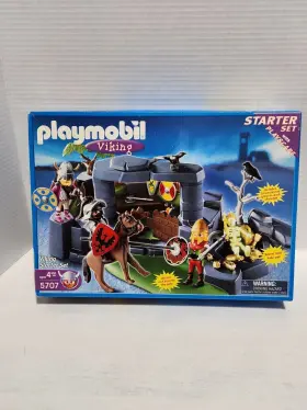 5707 Playmobil Viking Starter Set W Playscape New Vintage 2002