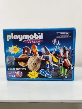 5724 Playmobil Viking Warriors New Vtg 2002 W Weapons Sealed