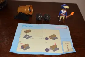 5781 Playmobil Pirate Captain With Mortar Artillery 100% Complete Exc. Cond