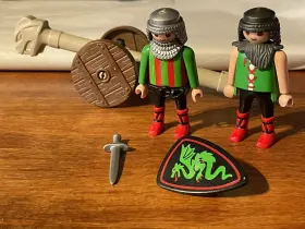 5794 Playmobil #5794 Knights Dungeon Lot 2 Figures Battering Ram And Accessories