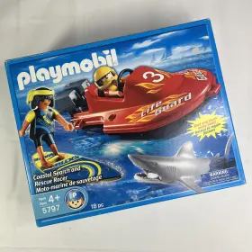5797 Playmobil Coastal Search And Rescue Racer 18 Piece - New Sealed