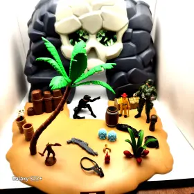 5804 Playmobil Pirate Skull Island Cave Carry Case 2007 Playmobile Take Along Germany