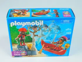 5809 Playmobil New In The Box Piratesft Dinghy Retired Playset 2006 Set