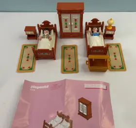 5319 Playmobil 5819 Victorian Orange Bedroom # 99% Complete- Missing 1 Lamp