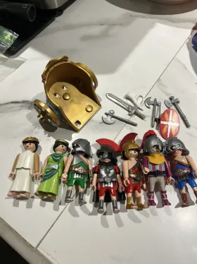 5837 Playmobil Roman Arena Playset Incomplete Gladiators Chariot Weapons