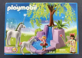 5872 Playmobil Nib Princess Castle Waterfall And Unicorns Fairy Magic