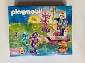 Playmobil 5885 #5885 King Neptune And Seahorse Chariot /new In Sealed Box