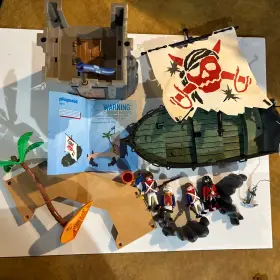 5919 Playmobil Pirate Fort Bastion Play Set With Leaflet Not Complete