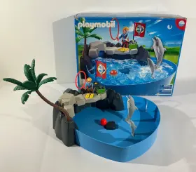 5927 Playmobil Dolphin Pool With Trainer Complete Box