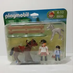 5935 Playmobil Deluxe Figure Pony Farm Set Equestrian Horse Rider #5935