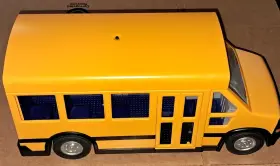 5940 Playmobil 2011 School Bus Flashing Lights Driver And 3 Children Figures