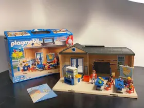 5941 Playmobil School Set 2010 Take Along Children And Teacher Desks Box
