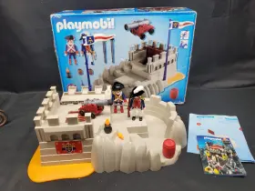 5949 Playmobil Soldier Castle Missing 1 Cannonball In Box