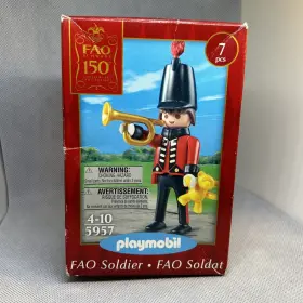 5957 Playmobil Fao Schwarz 150th Anniversary Toy Soldier Bugle And Bear