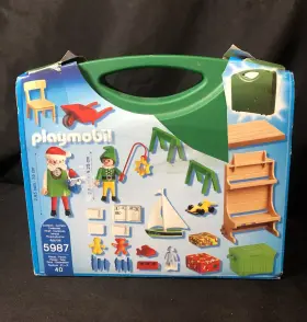 5987 Playmobil Christmas Santas Workshop Carry Case Building New