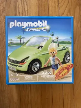 6069 Playmobil Summer Fun Surfer With Convertible Roadster - Sealed