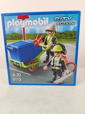 6113 Playmobil City Cleaning Equipment New 2014 W Figures