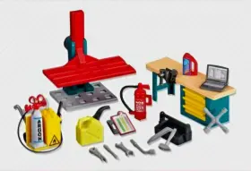 6225 Playmobil Motorcycle Workshop Interior Mechanic Workship New Add-on Bag 6225 Playmobil Motorcycle Workshop Interior Mechanic Workship New Add-on Bag