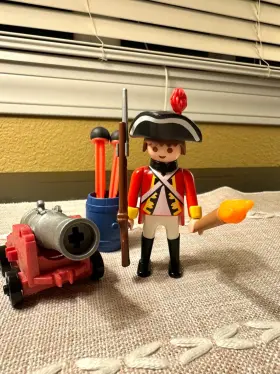 5141 Playmobil 6229 3 Redcoat Soldiers And Guard With Canon Retired Rare Amazing