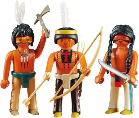 Playmobil 6272 3 Native American Warriors Indians Western Add-on Figures