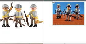 6276-7046 Playmobil Civil War Sets 6276 3 Confederate Soldiers And 7046 Rebel New