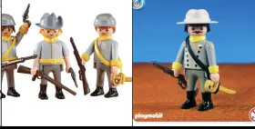 6276-7663 Playmobil Civil War Sets 6276 3 Confederate Soldiers And 7663 Rebel Leader