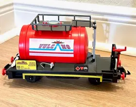 6309 Playmobil Tanker Car Freight Train Vulcano Complete Volcano Tank Rare