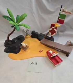 6346 Playmobil Beach With Lifeguard Stand