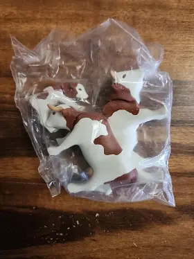 6356 Playmobil 2 Brown And White Cows With Calf Sealed Set Of 3 New