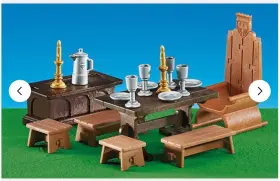6377 Playmobil Great Hall Castle Furniture Add-on New In Sealed Bag