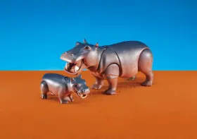 6421 Playmobil Add-on Hippo With Baby Hippopotamus