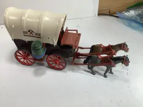 6426 Playmobil Western Covered Wagon Set - Near Complete