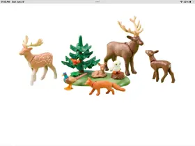 6532 Playmobil Forest Animals Scene - Deer Pheasant Owl Fox Buck New 2017