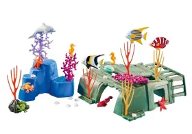 6545 Playmobil Coral Reef With Sea Creatures Marine Fish Aquarium Zoo Pirate New