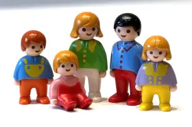 6630 Playmobil 1990 Vintage 1. 2. 3. Family Figures Complete Set