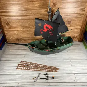 5328 Playmobil 6678 Pirate Ship Missing Pieces Rc Untested No Remote 1991
